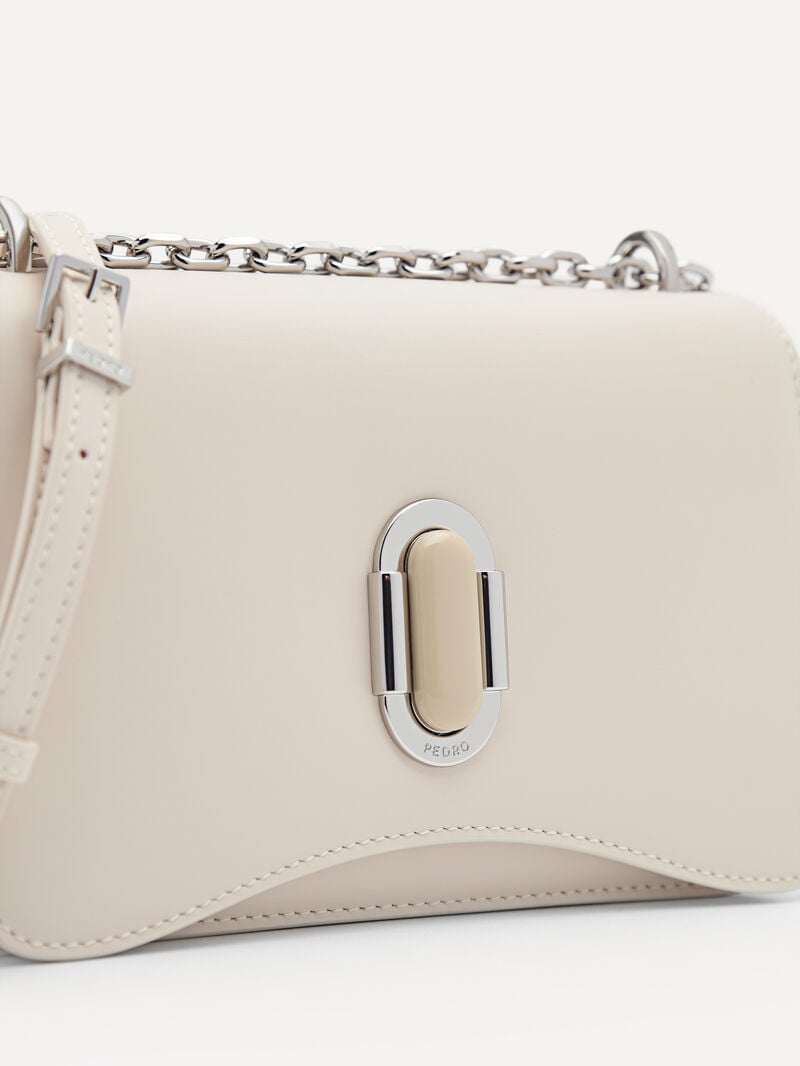 Pedro Studio Rift Leather Bags Women Shoulder Bags Cream | Q9Q-2023