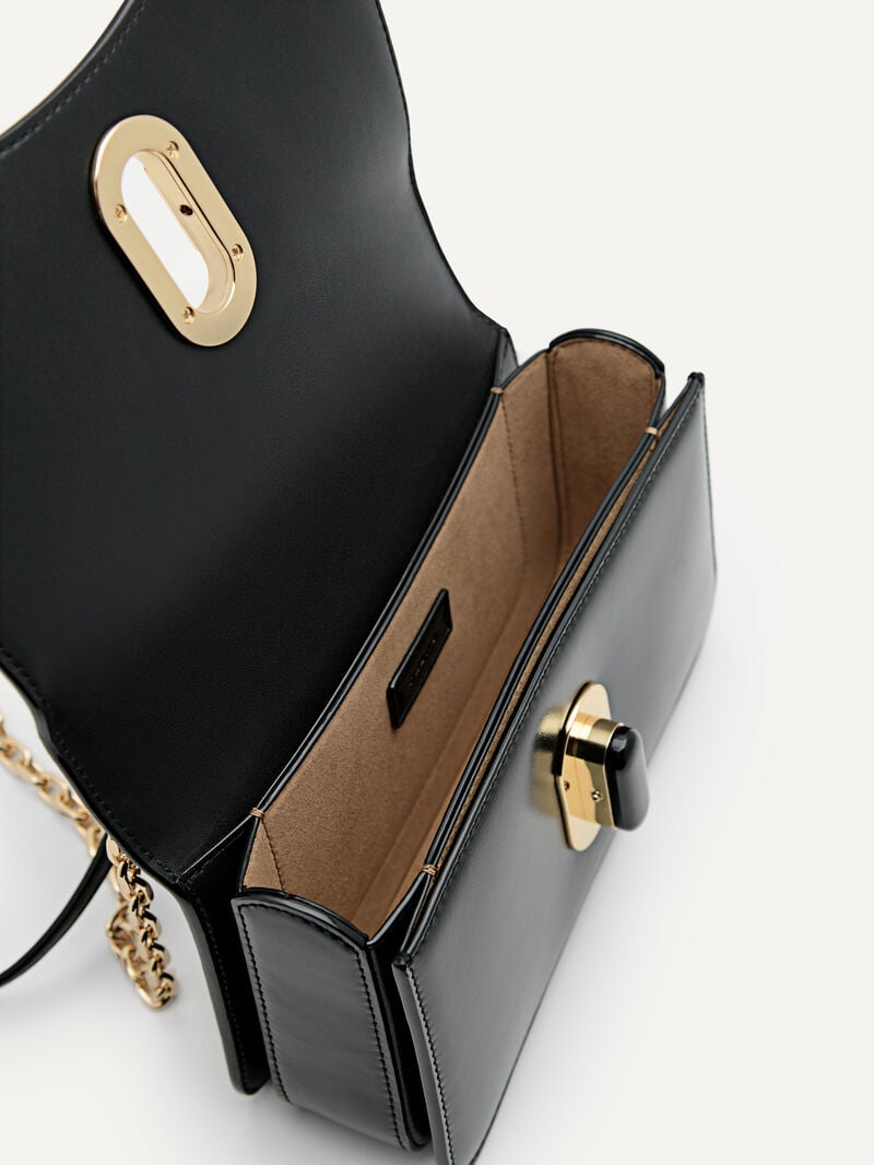 Pedro Studio Rift Leather Bags Women Shoulder Bags Black | Q9Q-2021