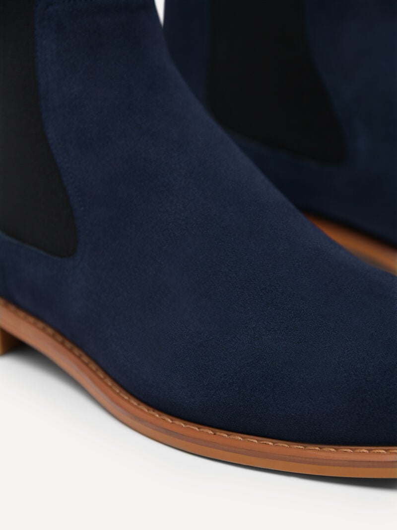 Pedro Suede Leather Chelsea Boots Men Boots Navy | Q9Q-1545
