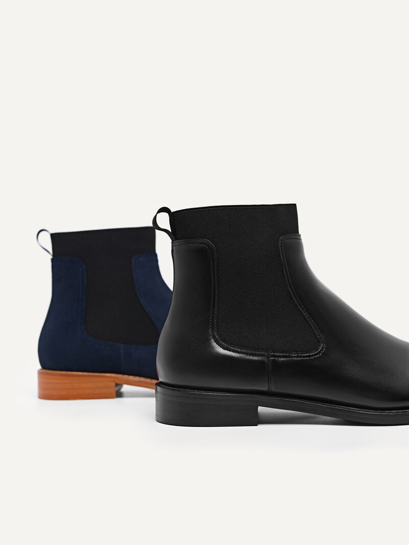 Pedro Suede Leather Chelsea Boots Men Boots Navy | Q9Q-1545