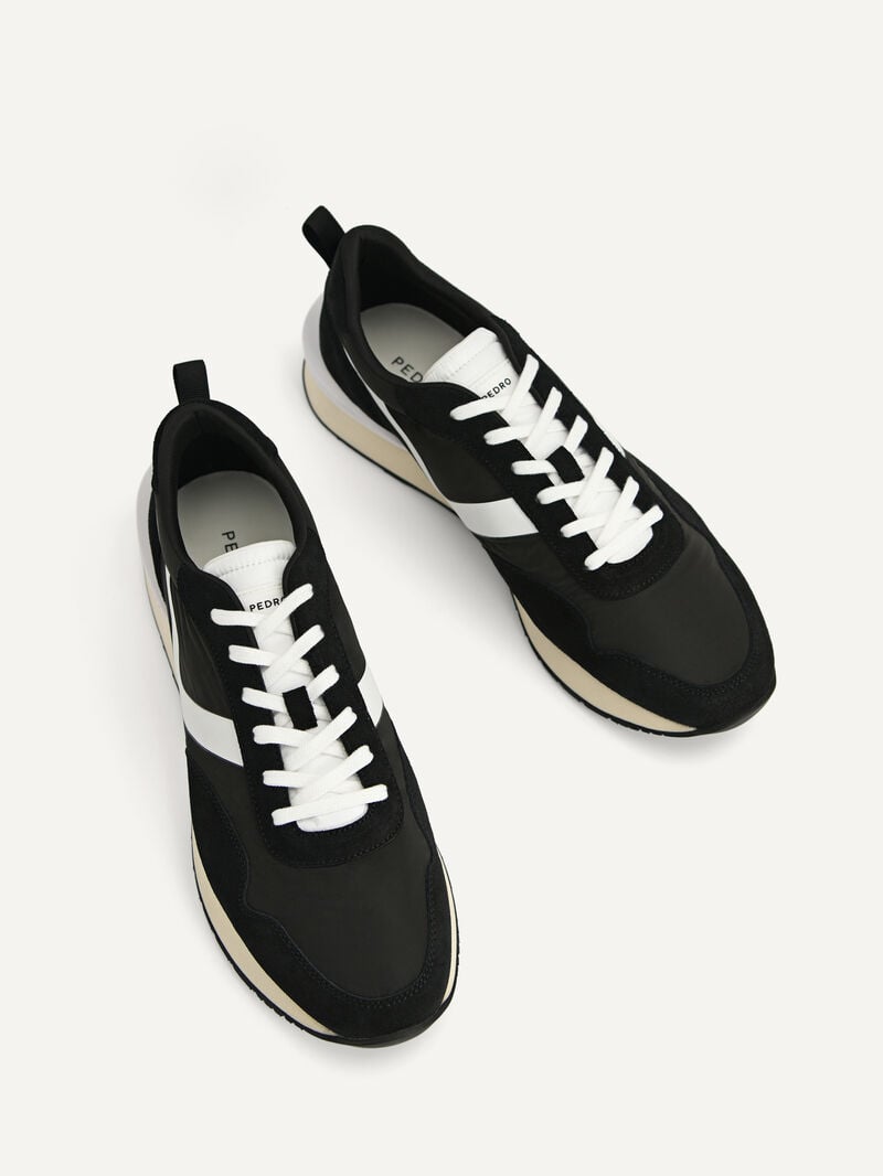 Pedro Suede Sneakers Men Low Top Sneakers Black | Q9Q-1547