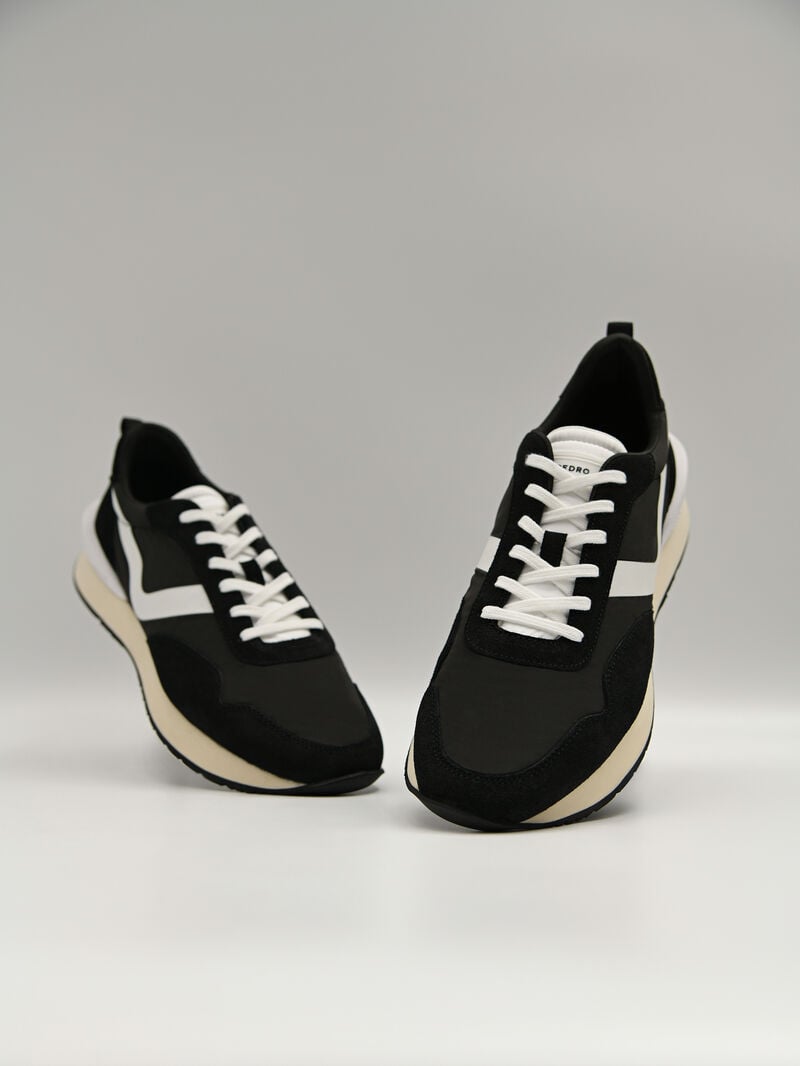 Pedro Suede Sneakers Men Low Top Sneakers Black | Q9Q-1547
