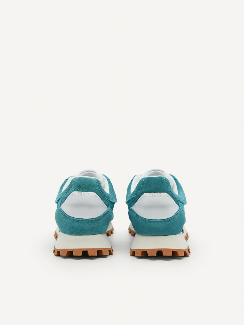 Pedro Suede Spur Sneakers Men Low Top Sneakers Turquoise | Q9Q-1542