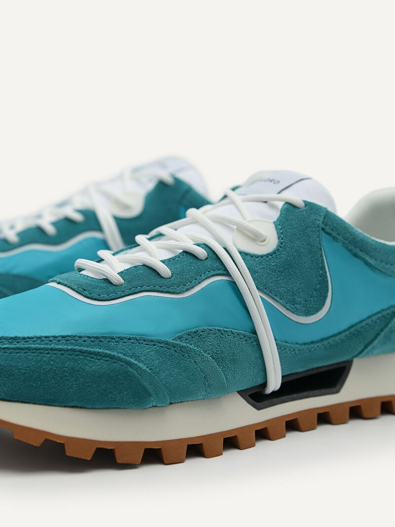 Pedro Suede Spur Sneakers Men Low Top Sneakers Turquoise | Q9Q-1542