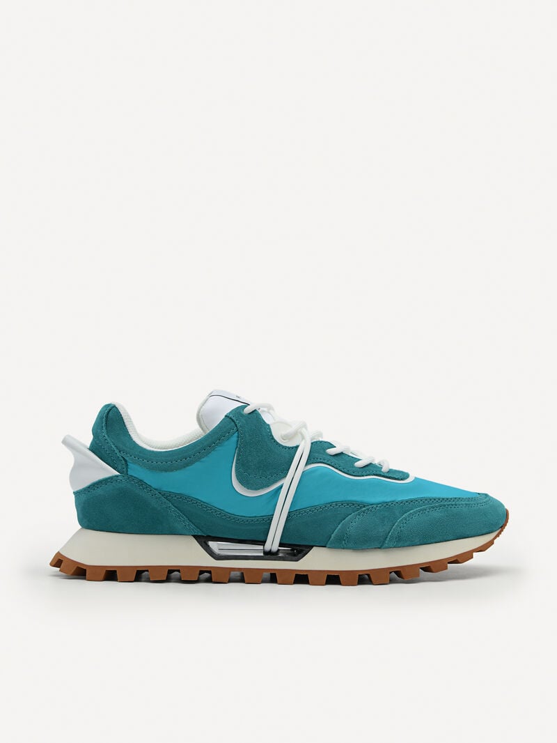 Pedro Suede Spur Sneakers Men Low Top Sneakers Turquoise | Q9Q-1542