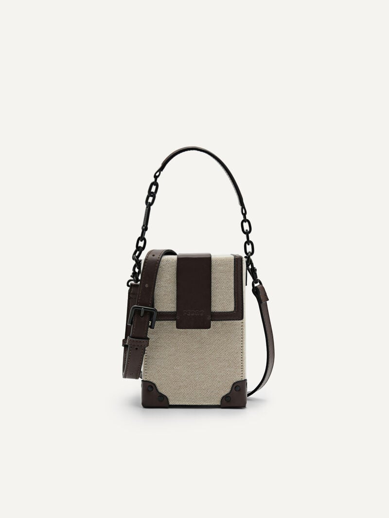 Pedro Tex Bags Men Sling Bags Dark Brown | Q9Q-1051