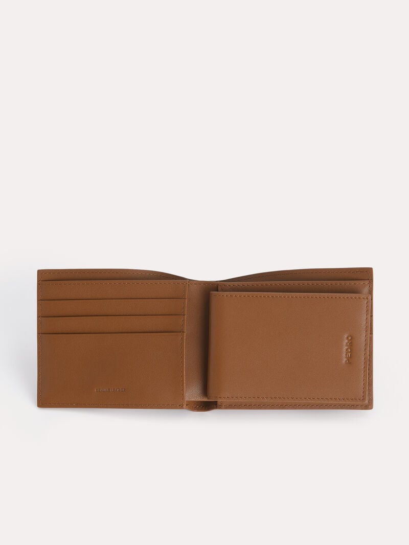 Pedro Textured Leather Bi-Fold with Insert Men Wallets Cognac | Q9Q-902