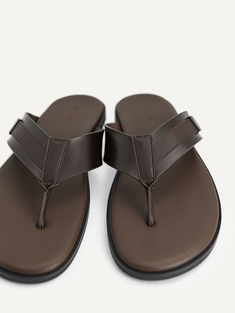 Pedro Thong Men Sandals Dark Brown | Q9Q-1524