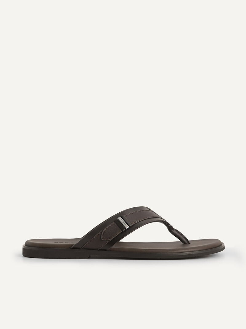 Pedro Thong Men Sandals Dark Brown | Q9Q-1524