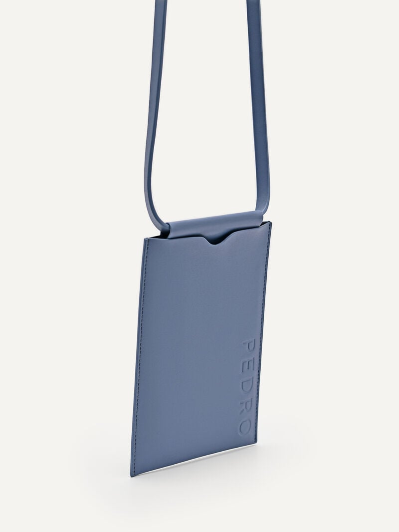 Pedro Trip Phone Pouch with Lanyard Men Tech Accessories Slate Blue | Q9Q-901