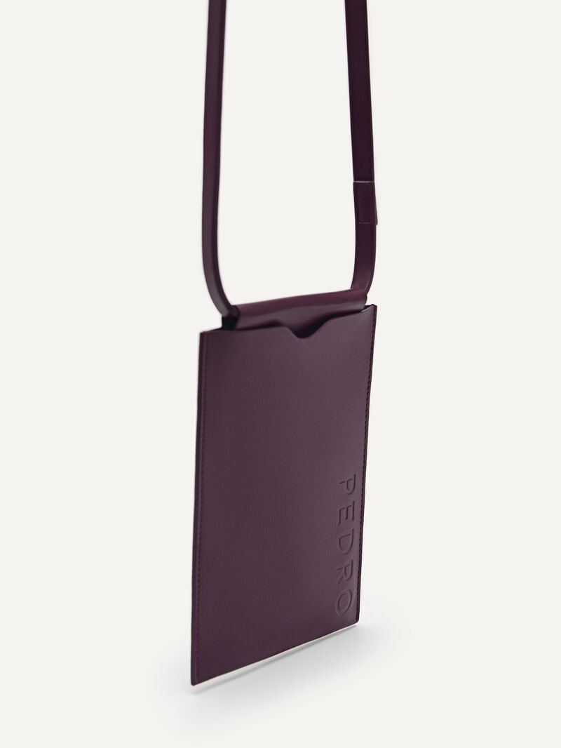 Pedro Trip Phone Pouch with Lanyard Men Tech Accessories Dark Purple | Q9Q-900