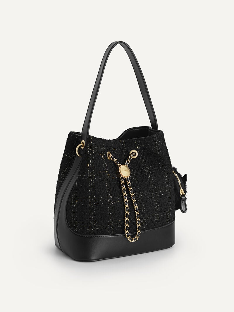 Pedro Tweed Bags Women Bucket Bags Black | Q9Q-1971