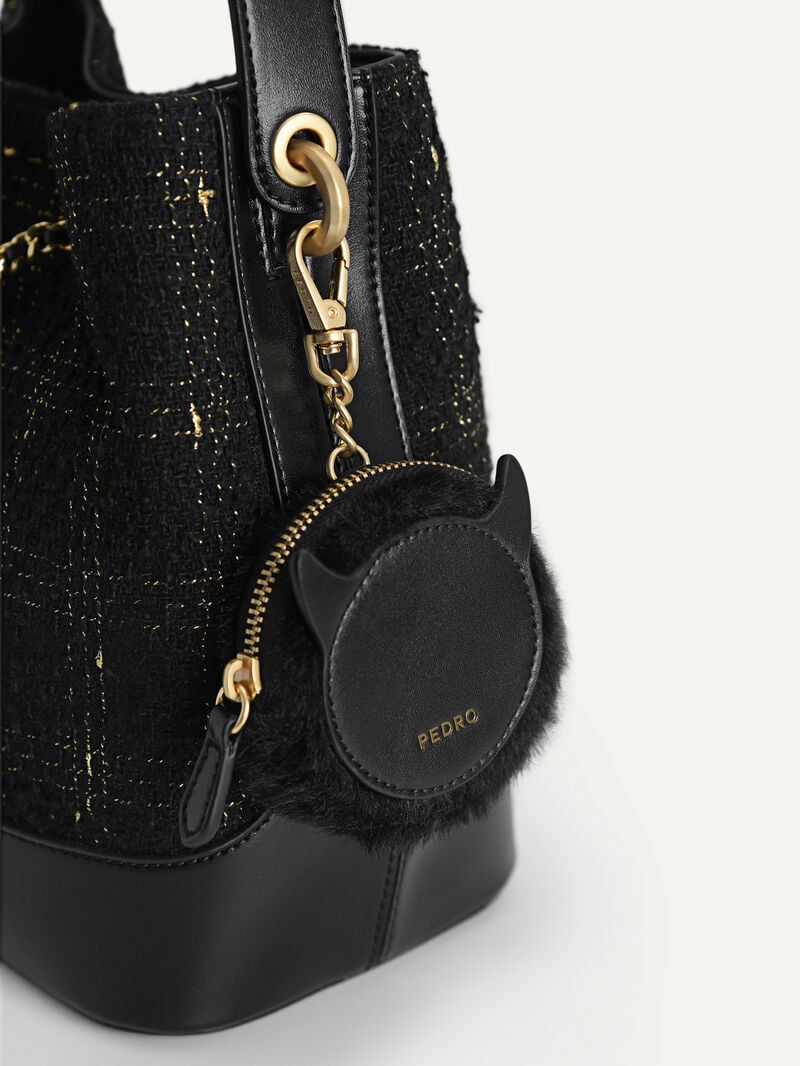 Pedro Tweed Bags Women Bucket Bags Black | Q9Q-1971