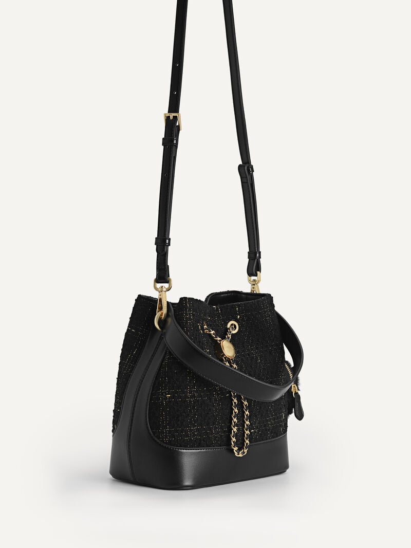 Pedro Tweed Bags Women Bucket Bags Black | Q9Q-1971