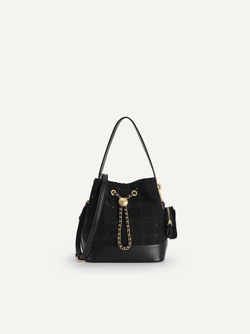 Pedro Tweed Bags Women Bucket Bags Black | Q9Q-1971