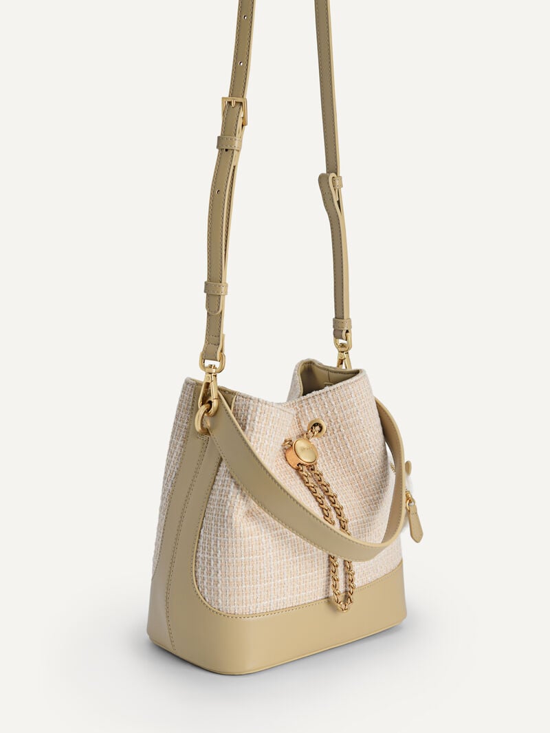 Pedro Tweed Bags Women Bucket Bags Sand | Q9Q-1972