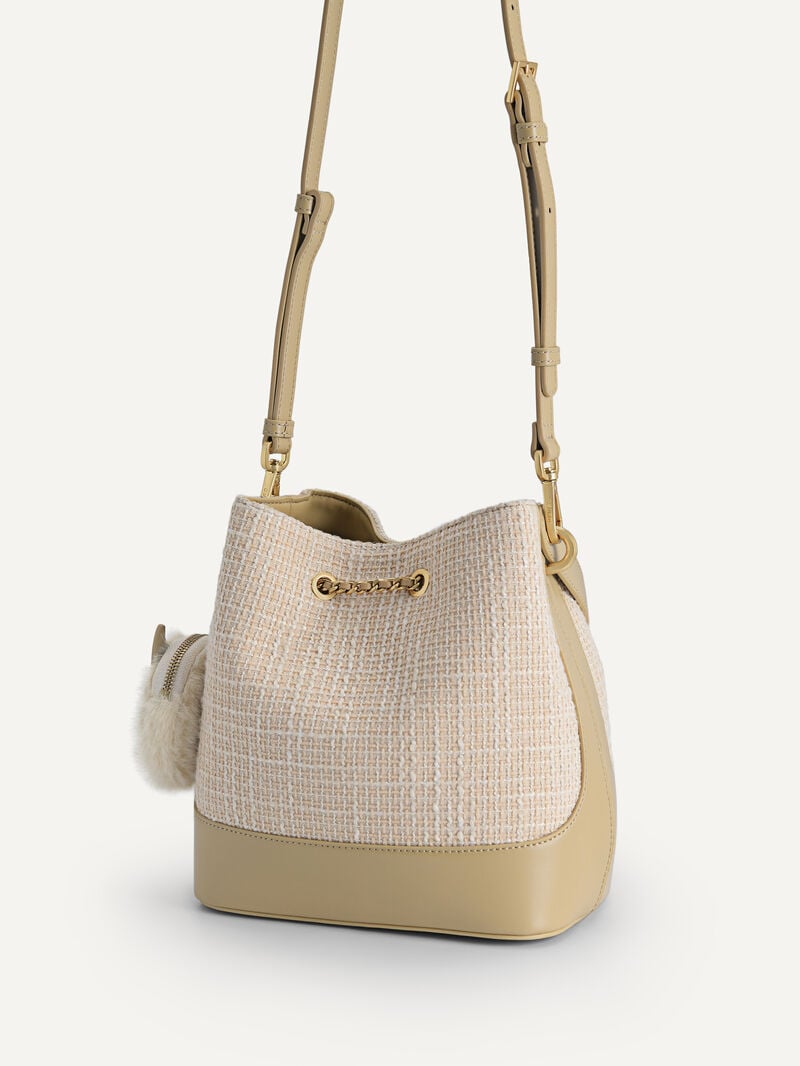 Pedro Tweed Bags Women Bucket Bags Sand | Q9Q-1972