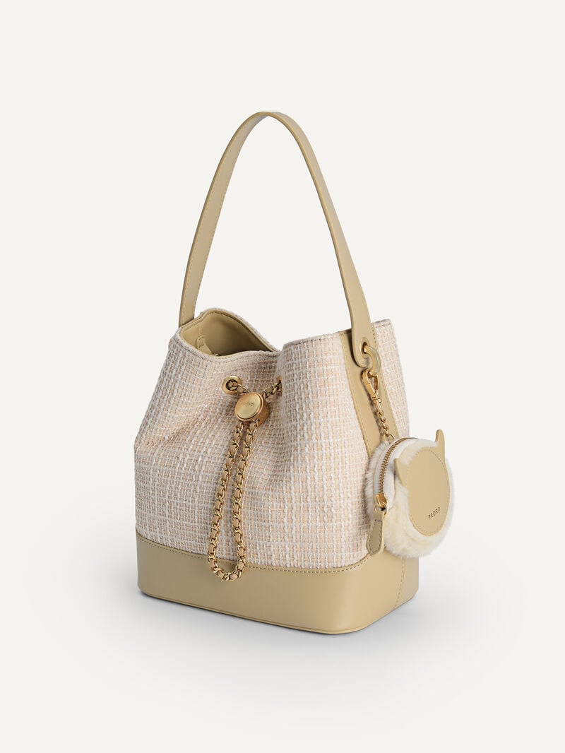 Pedro Tweed Bags Women Bucket Bags Sand | Q9Q-1972