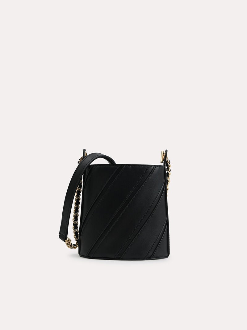 Pedro Tweed Drawstring Bags Women Bucket Bags Black | Q9Q-1965