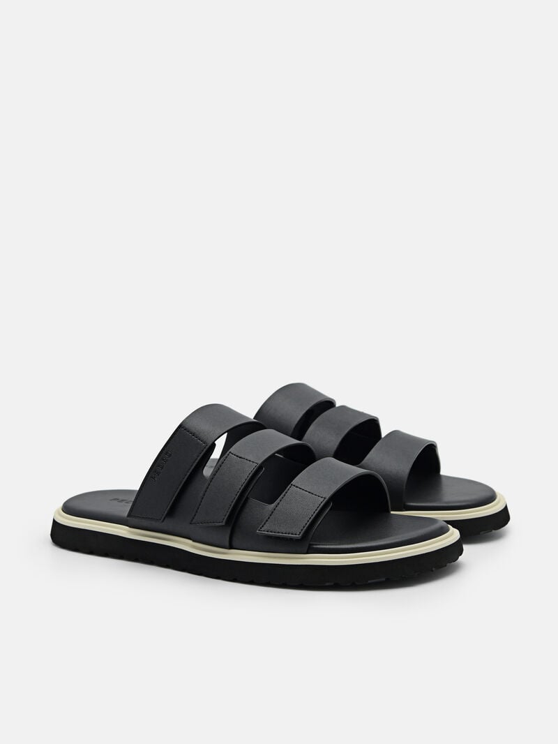 Pedro Velcro Slide Men Sandals Black | Q9Q-1515