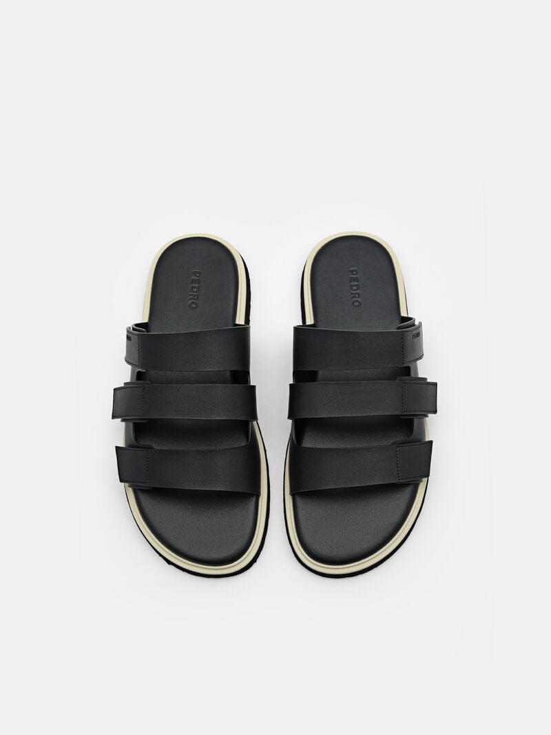 Pedro Velcro Slide Men Sandals Black | Q9Q-1515