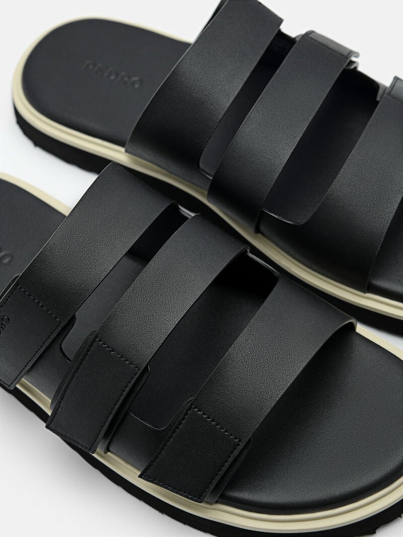 Pedro Velcro Slide Men Sandals Black | Q9Q-1515