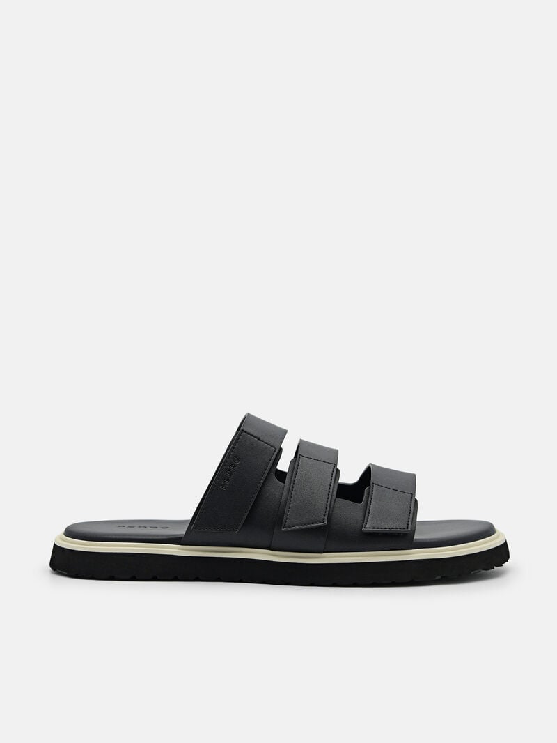 Pedro Velcro Slide Men Sandals Black | Q9Q-1515