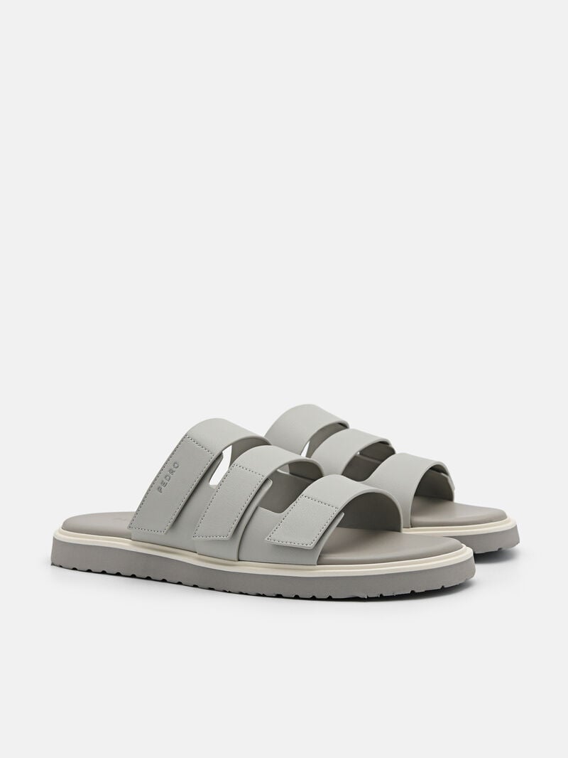 Pedro Velcro Slide Men Sandals Light Grey | Q9Q-1516