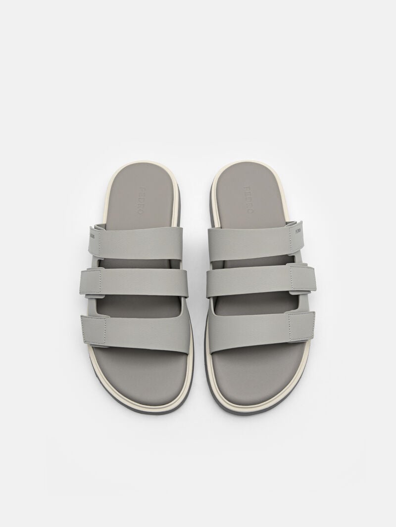 Pedro Velcro Slide Men Sandals Light Grey | Q9Q-1516