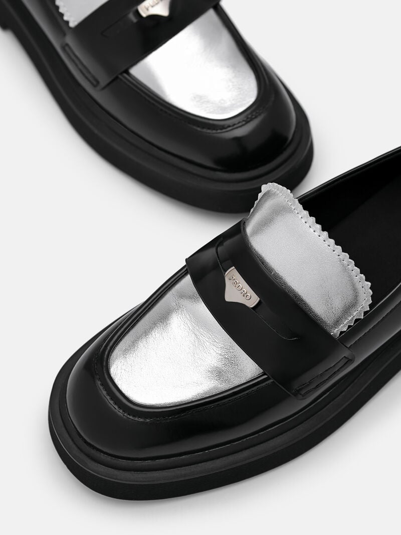 Pedro Wanda Leather Loafers Women Flats Black2 | Q9Q-1514