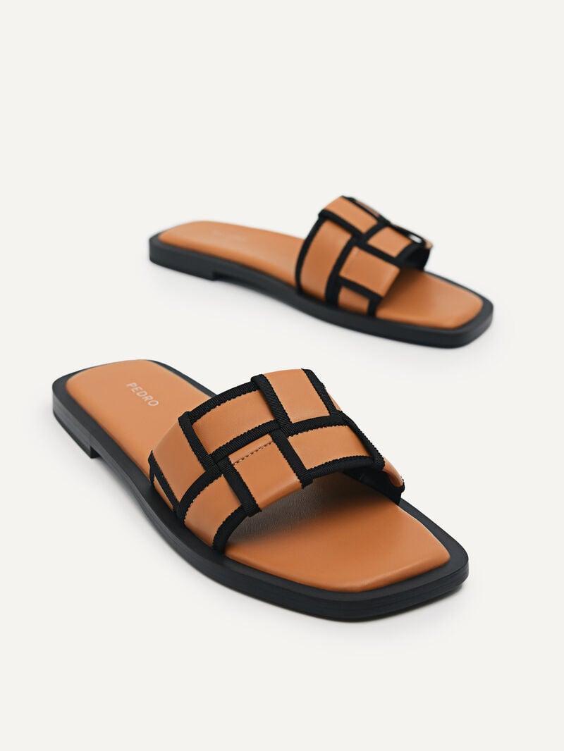 Pedro Woven Sandals Women Flats Camel | Q9Q-1512