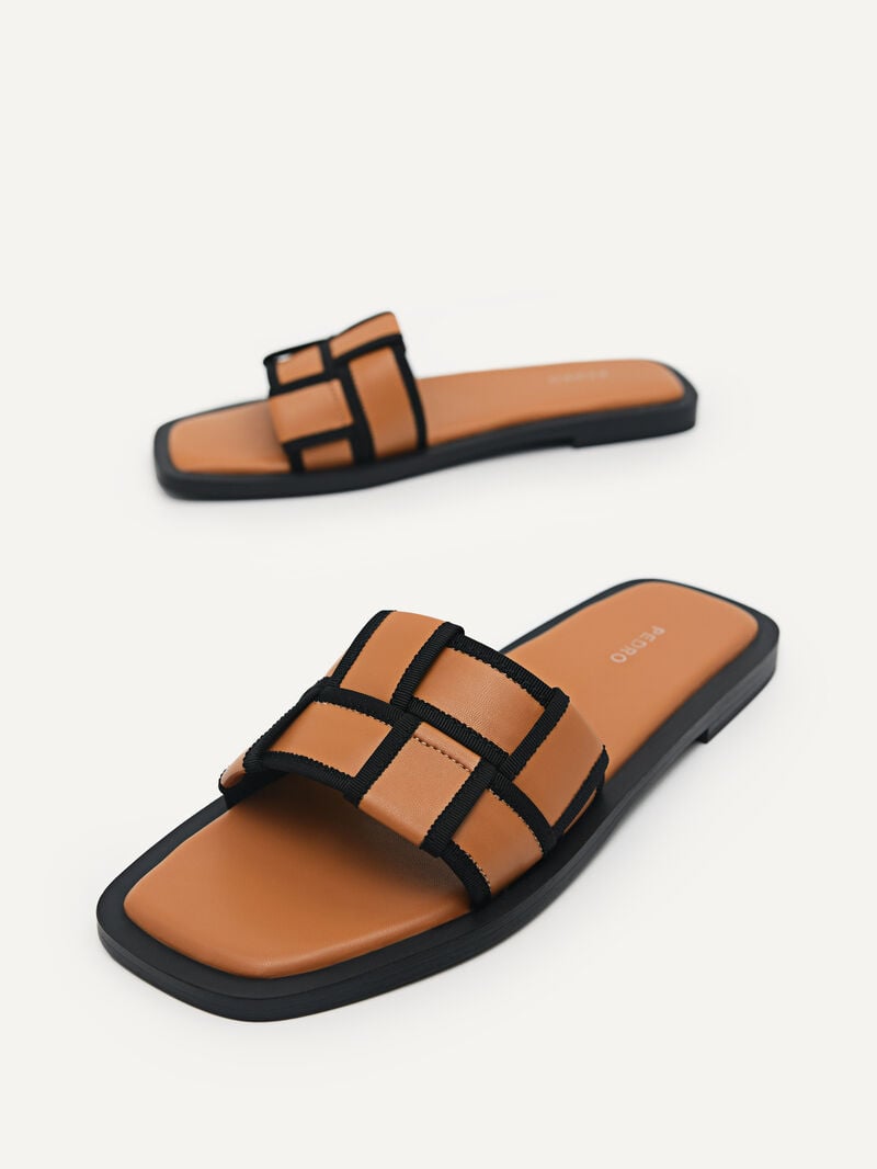 Pedro Woven Sandals Women Flats Camel | Q9Q-1512