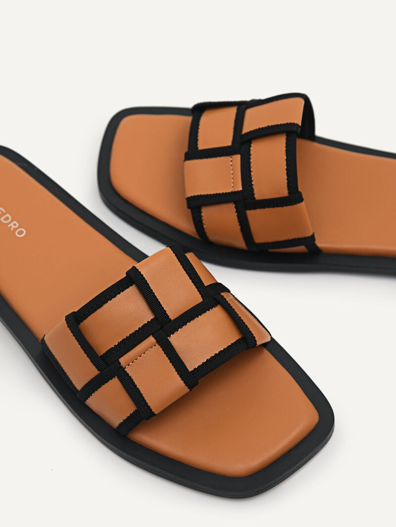 Pedro Woven Sandals Women Flats Camel | Q9Q-1512