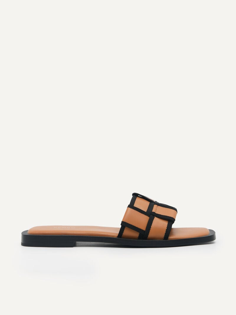 Pedro Woven Sandals Women Flats Camel | Q9Q-1512