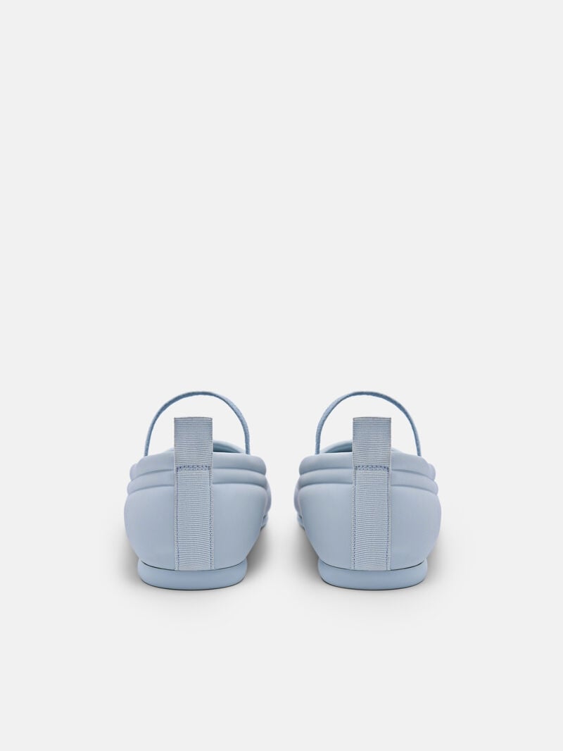 Pedro Yara Leather Mary Janes Women Flats Light Blue | Q9Q-1508