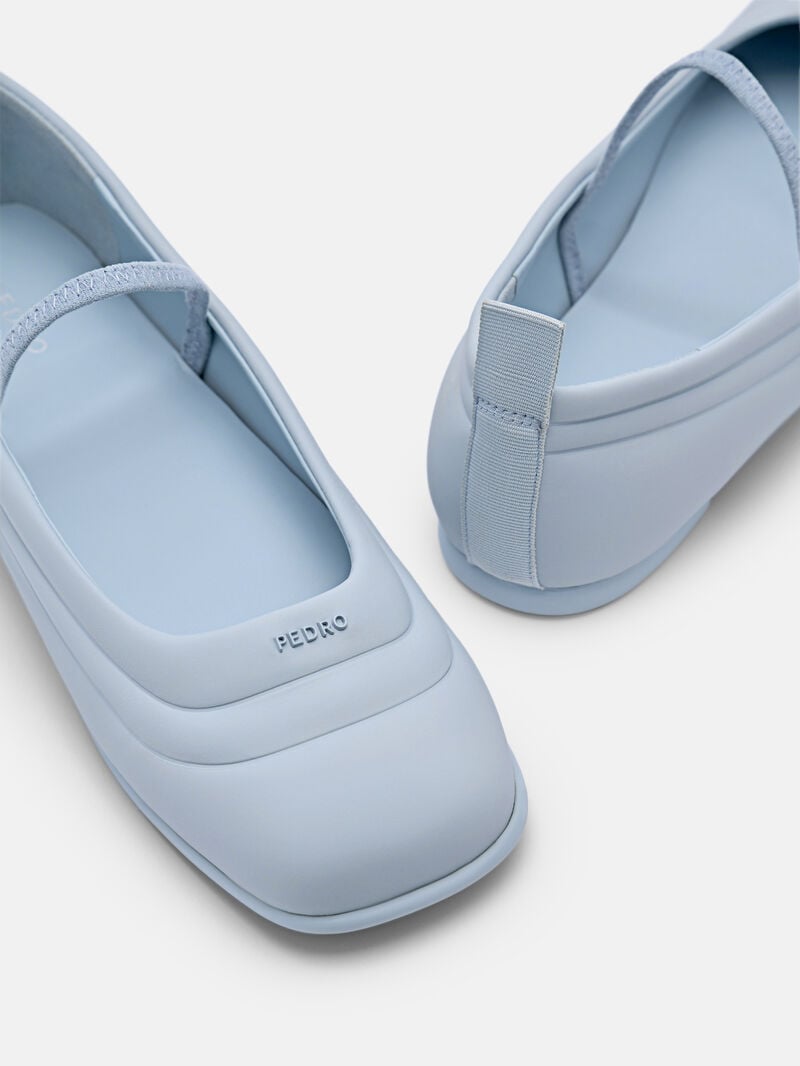 Pedro Yara Leather Mary Janes Women Flats Light Blue | Q9Q-1508