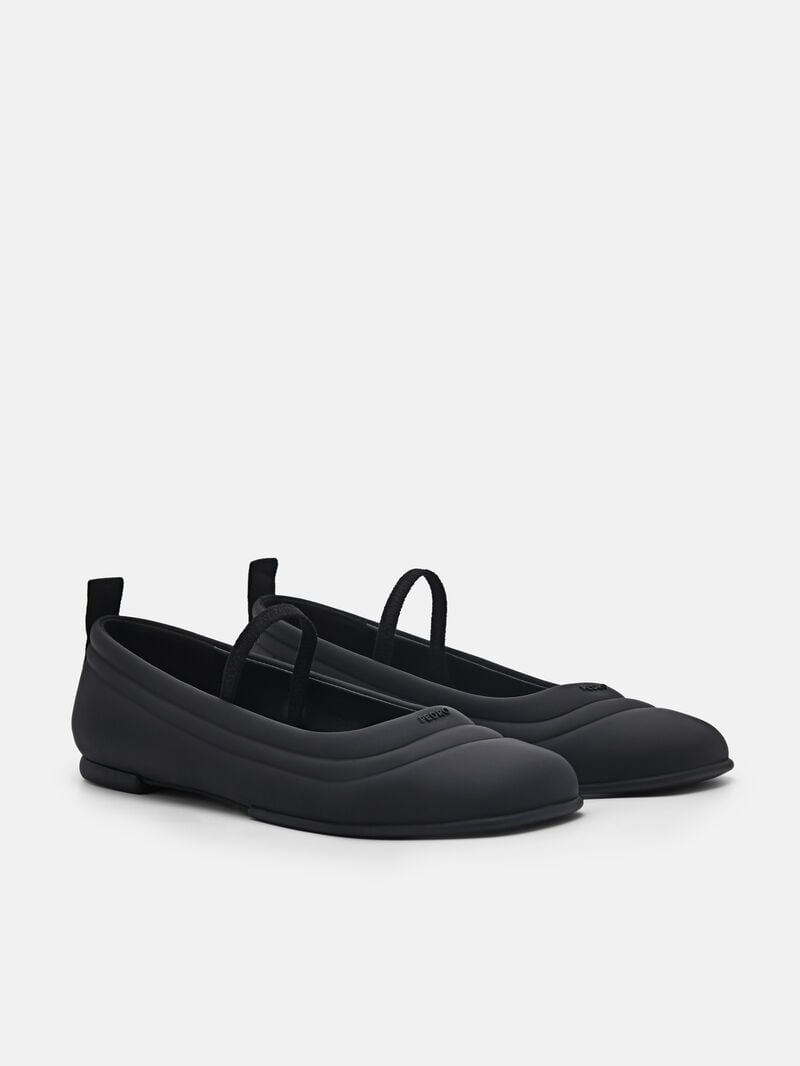 Pedro Yara Leather Mary Janes Women Flats Black | Q9Q-1507