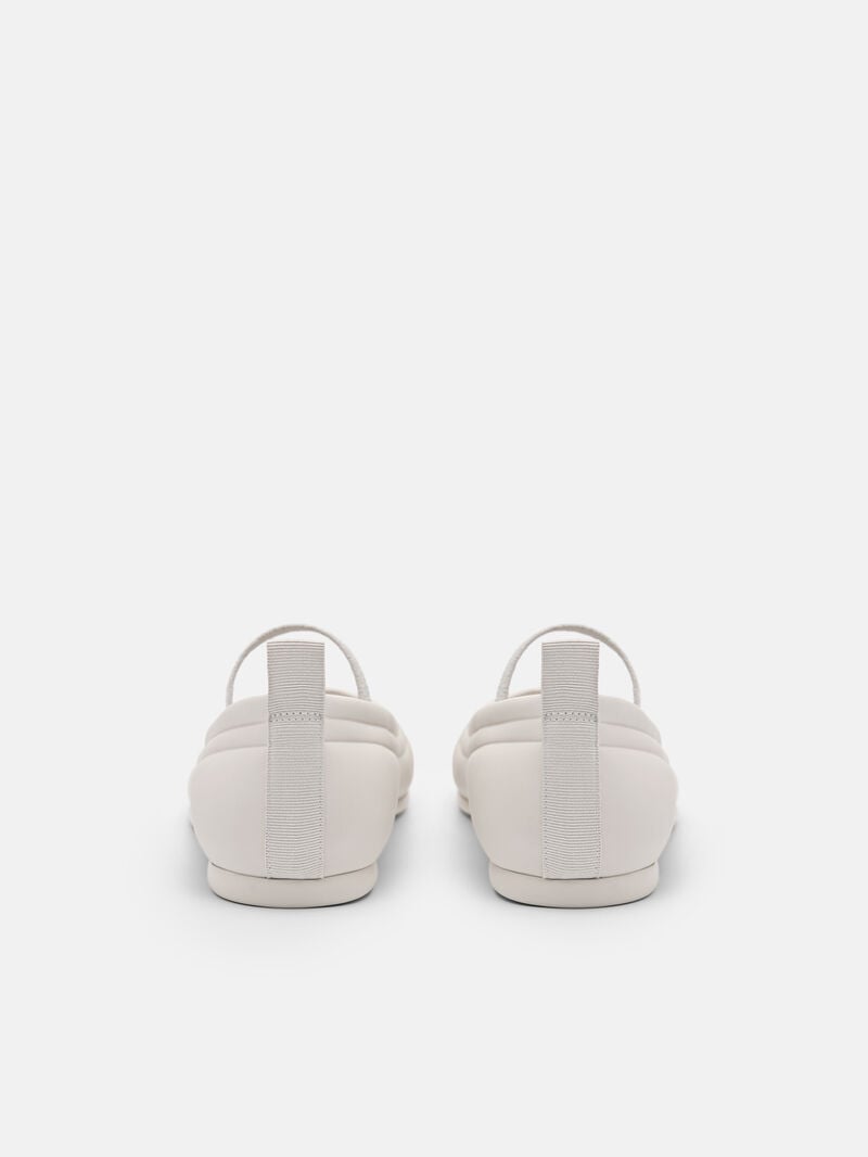 Pedro Yara Leather Mary Janes Women Flats Beige | Q9Q-1506