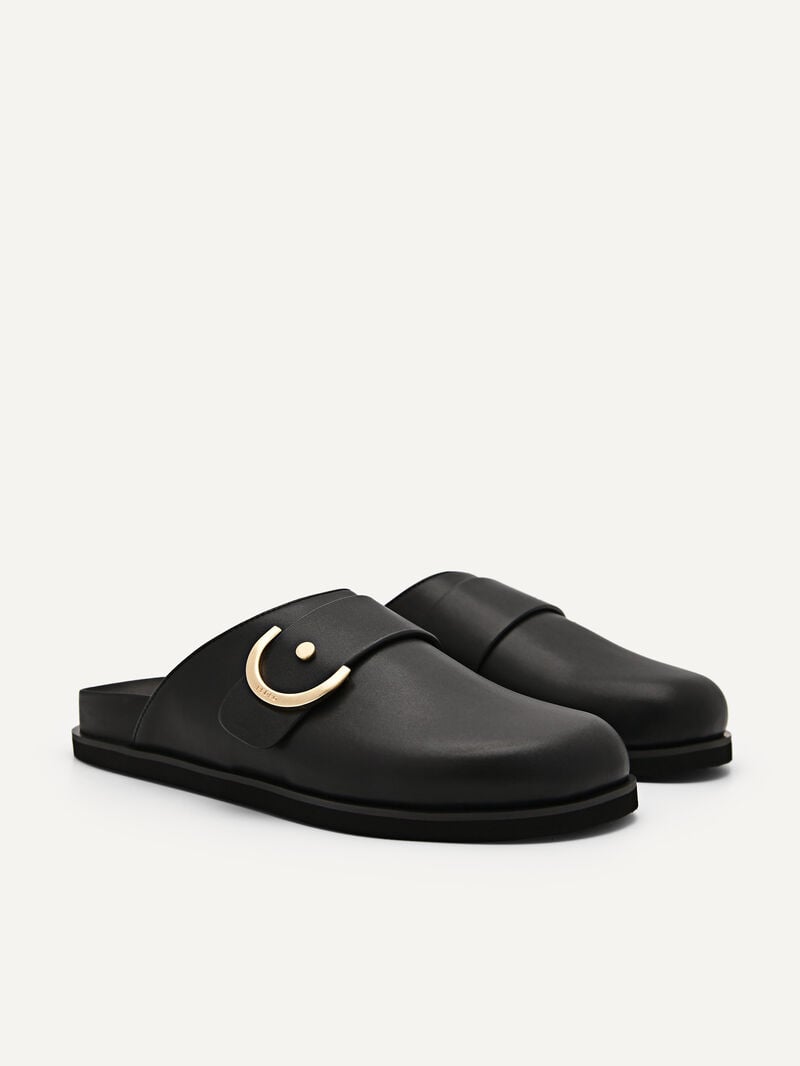 Pedro Yasmin Fabric Mules Women Flats Black | Q9Q-1961