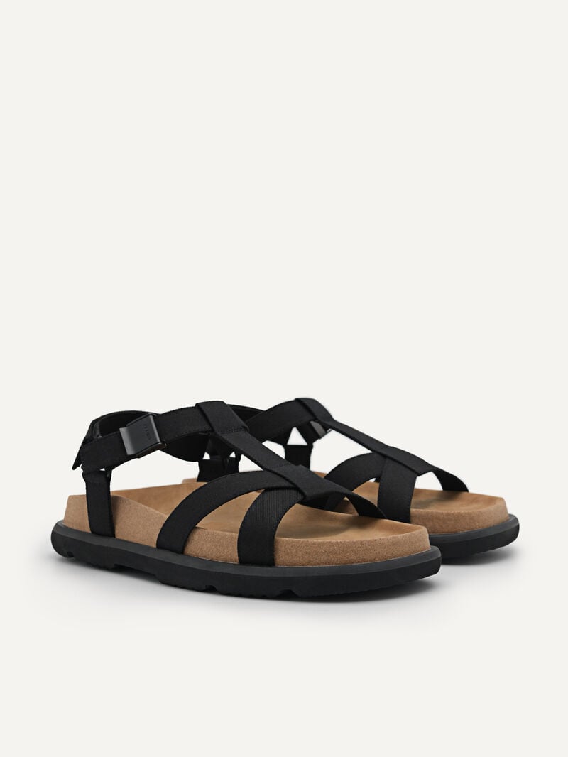 Pedro reCanvas Band Men Sandals Black | Q9Q-1608