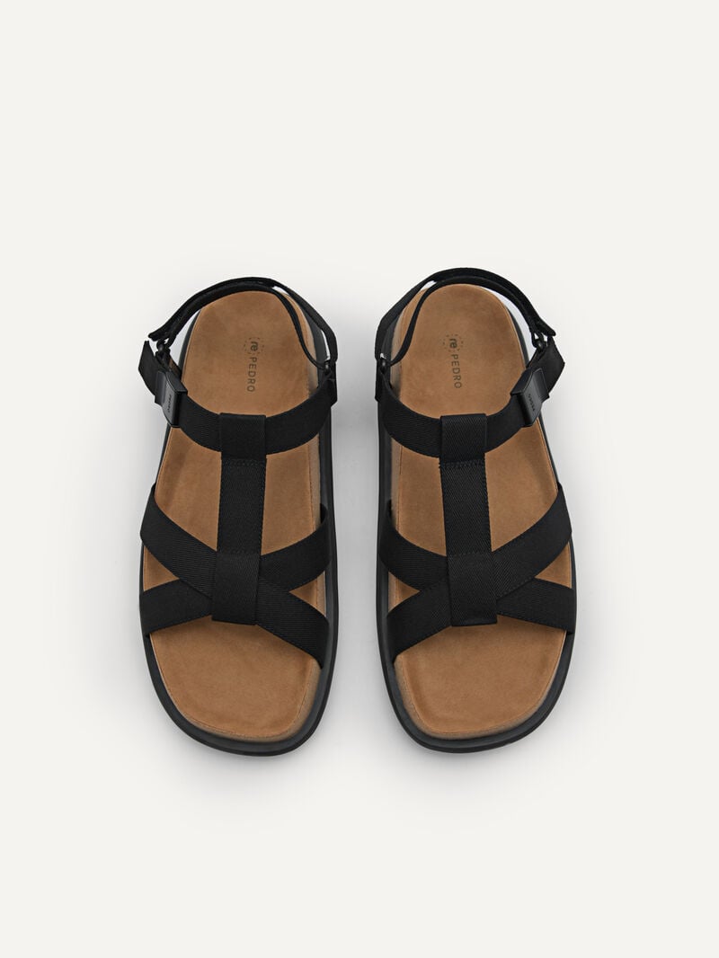 Pedro reCanvas Band Men Sandals Black | Q9Q-1608