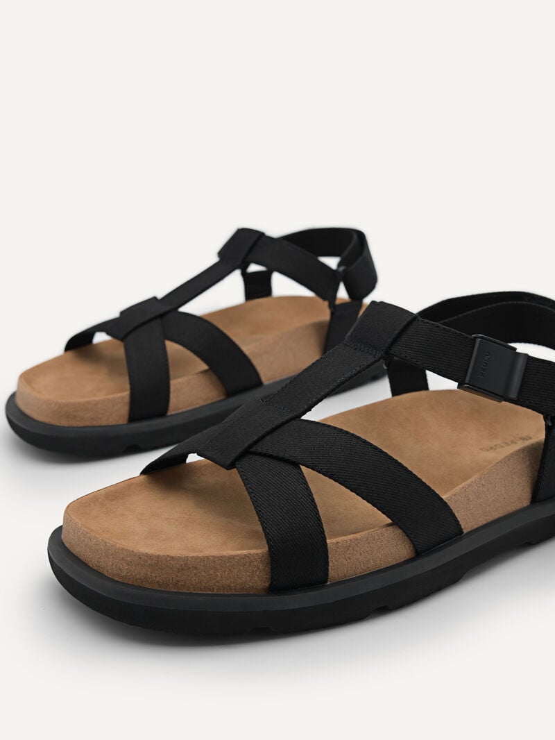 Pedro reCanvas Band Men Sandals Black | Q9Q-1608