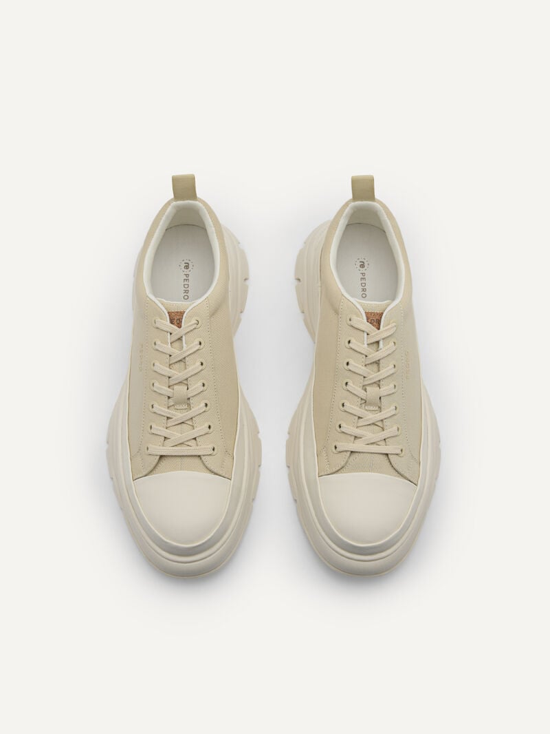 Pedro reHybrix Canvas Sneakers Men Low Top Sneakers Beige | Q9Q-1607