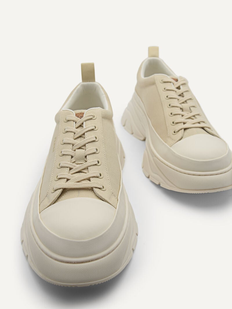 Pedro reHybrix Canvas Sneakers Men Low Top Sneakers Beige | Q9Q-1607
