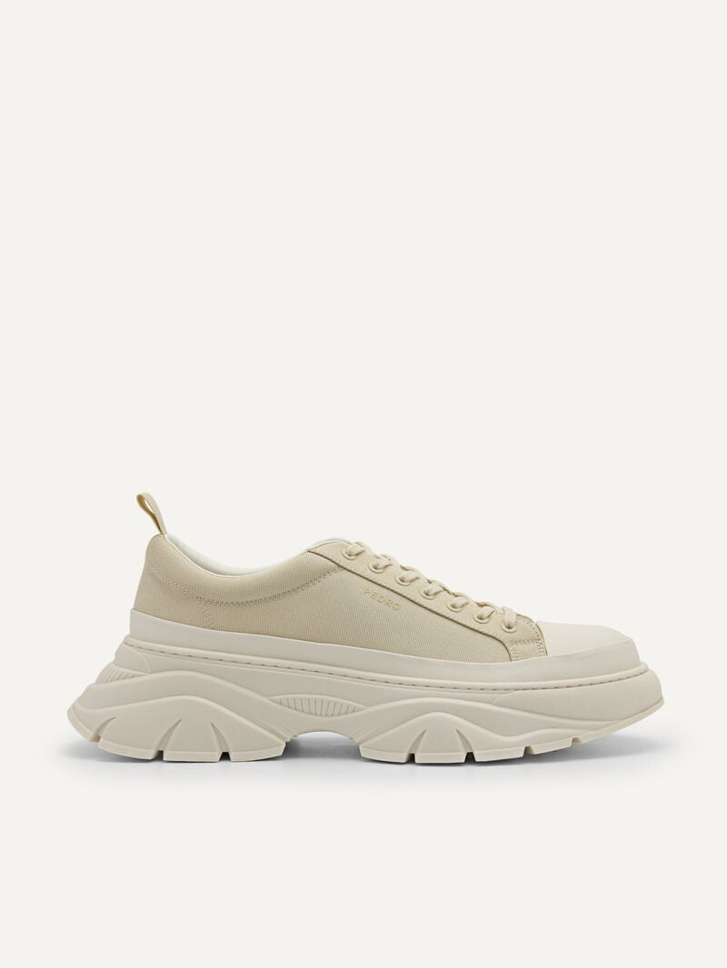 Pedro reHybrix Canvas Sneakers Men Low Top Sneakers Beige | Q9Q-1607