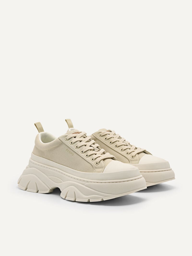 Pedro reHybrix Canvas Women Sneakers Beige | Q9Q-1606