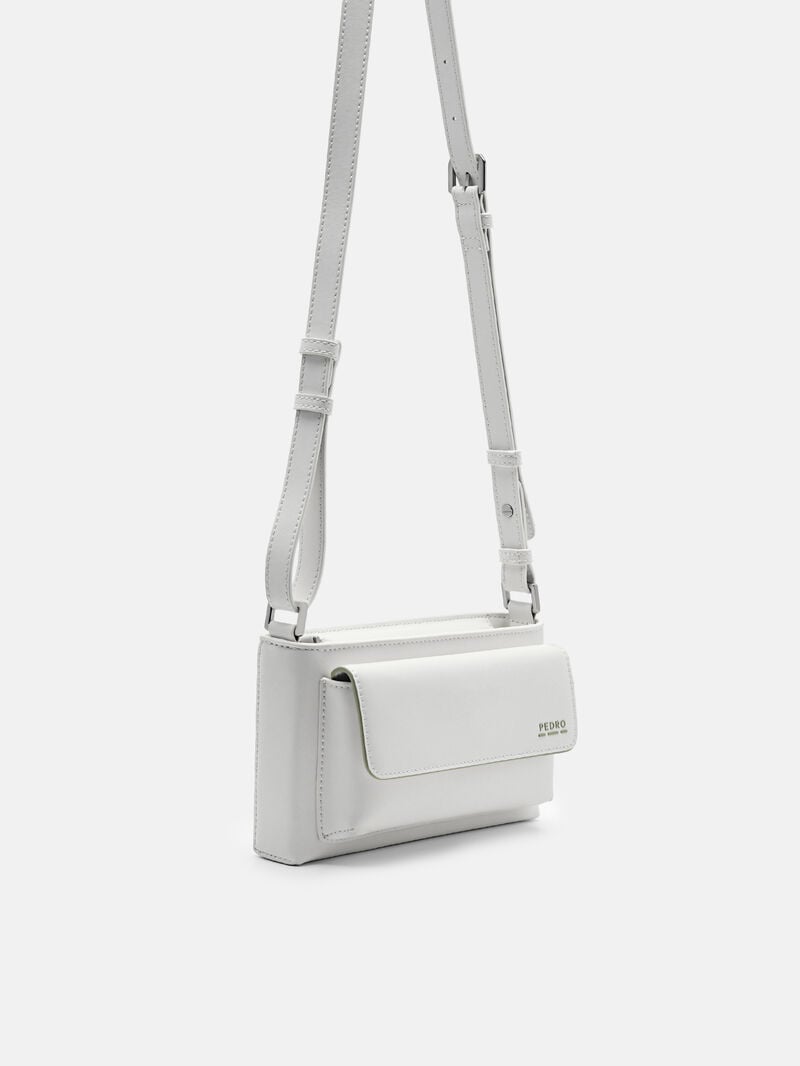 Pedro reRecycled Leather Mini Bags Men Sling Bags White | Q9Q-1091