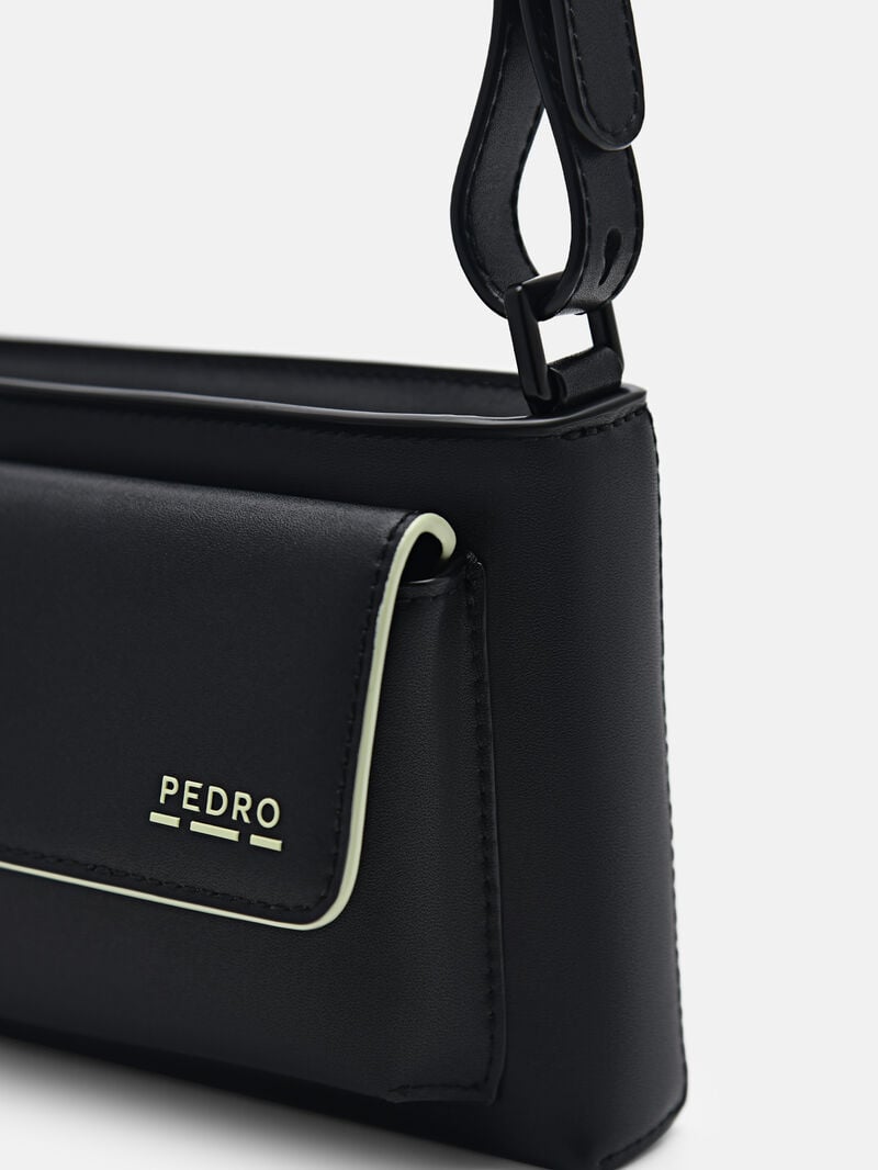 Pedro reRecycled Leather Mini Bags Men Sling Bags Black | Q9Q-1090