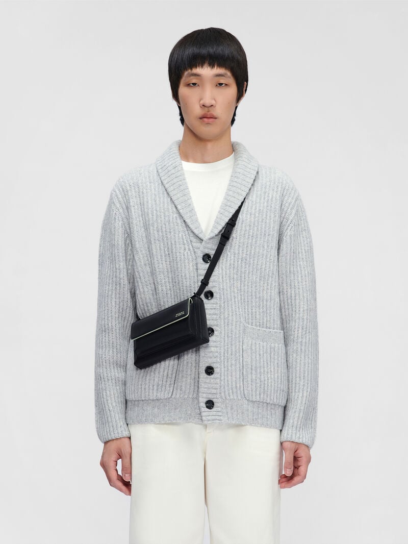 Pedro reRecycled Leather Mini Bags Men Sling Bags Black | Q9Q-1090