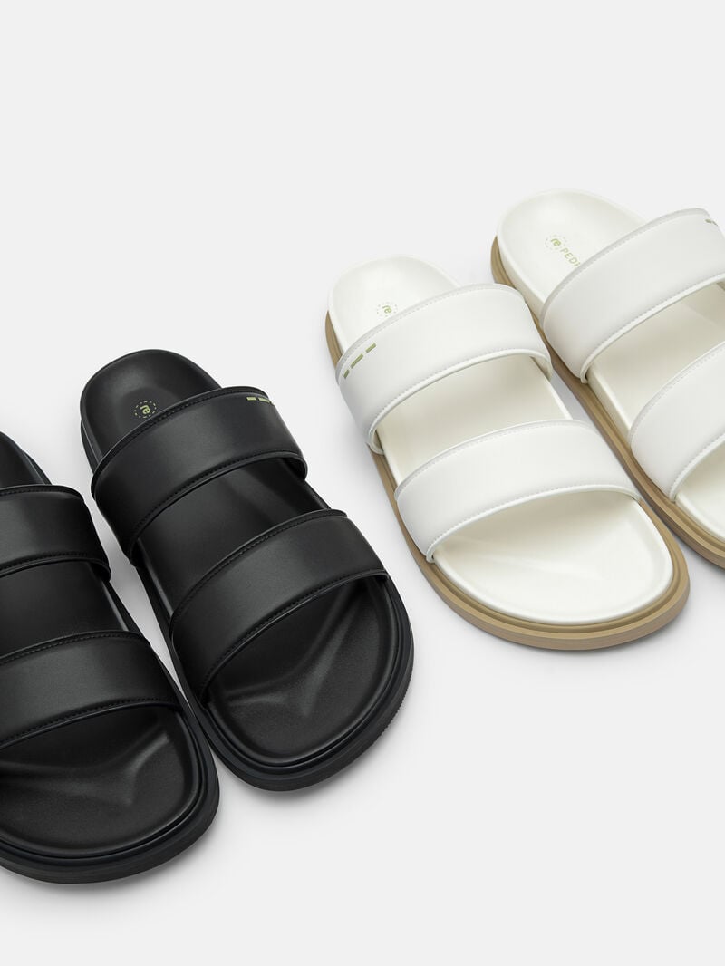 Pedro reRecycled Leather Slide Men Sandals White | Q9Q-1601